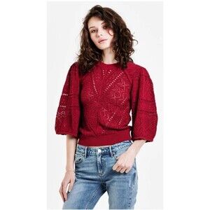Dear John Women's BAILEY WING SLEEVE SWEATER RIO RED Size L